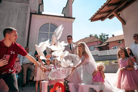 Iznajmljivanje belih golubova za venčanja — fotografija 16
