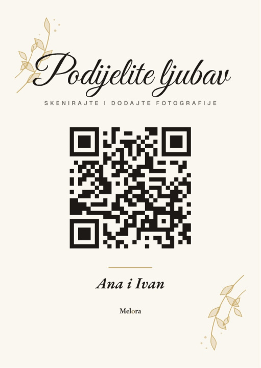 1. QR kartica za sto: gosti skeniraju kod telefonom i otvara im se galerija. 1. QR kartica za sto: gosti skeniraju kod telefonom i otvara im se galerija.